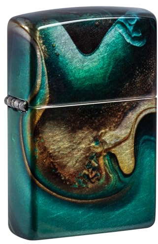 Zippo Windproof Lighter - Marble Design - Refillable - Gift Box - Metal - Made in USA