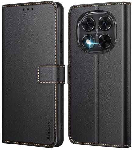 Ganbary Handyhülle für Xiaomi Redmi Note 14 Pro / 14 Pro Plus 5G (Nicht für 4G) Hülle, Leder Klapphülle [Kartenschlitzen] [Standfunktion] kompatibel mit Redmi Note 14 Pro 5G Schutzhülle, Schwarz