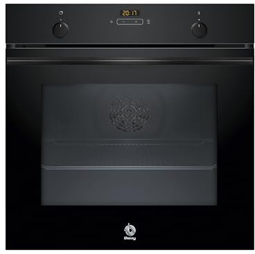Balay - Horno multifunción, 60 cm, Aqualisis, Control Comfort, Raíles 1 nivel, Cristal Negro, 3HB5131N3