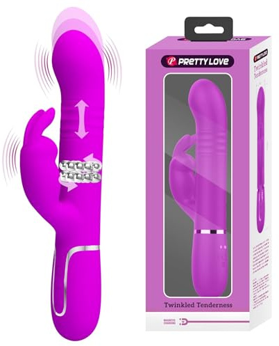 Pretty Love Coale Rabbit-Vibrator, Lila, Ø3,2x19,5 cm