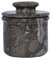Oceanic Marble Butter Crock with Lid: 4 Gray Marble Handmade Butter Storage Dish - Stylish Kitchenware