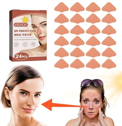 24 Pcs Sonnenschutz Nase,Nasensonnenschutz,Nose Strips,Sonnen Nasenpflaster,Nasenpflaster Sport,Uv Nasenschutz Outdoor,Nasenpflaster Outdoor,Nase Sonnenschutz Nasenschutz Für Outdoor-Sportarten