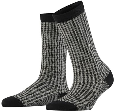 Burlington Damen Pepita Socken Wolle atmungsaktiv klimaregulierend