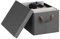 WOLTU Storage Box Set of 1, Fabric Storage Basket with Removable Lid, Folding Storage Organiser with Handle, Grey, 38 x 27 x 20 cm, ABB01gbn-1-UK