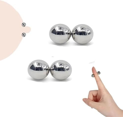 2-paar Nicht Piercing Magnetische Kugeln Ø1cm Brustwarzenklemmen Stimulator | YILUQIFLY Nippelclips Brust Sex Frauen Geschenk Mann Erotische Flirt SM Kit Erwachsene SUBS Extremes Fetisch Sexspielzeug