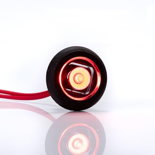 LED-MARTIN Umrissleuchte BE20 - rot - rund - versenkbar