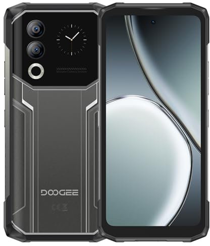 DOOGEE Smartphone Rugged Blade 20 Ultra, 32GB+512GB, 1,54'' Display Secondario, Batteria 10300mAh&15,8mm Sottile, 6,6'' All-screen Display, Fotocamera 50MP, Android 14 Cellulare Antiurto, NFC Nero