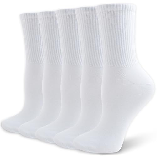 Wamicu Socken Damen 5/10 Paar Dünne Tennissocken Sportsocken Baumwollsocken | Laufsocken Wandersocken Atmungsaktive Strümpfe, EU 35-38/39-42