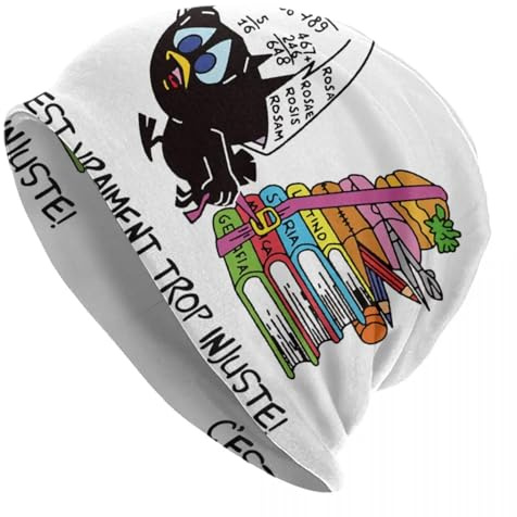 OEBANQGIV Calimero Cest Vraiment Trop Injuste Skullies Beanies Casquettes pour Hommes Femmes Unisex Tendance Hiver Chaud Bonnet Chapeaux Adultes