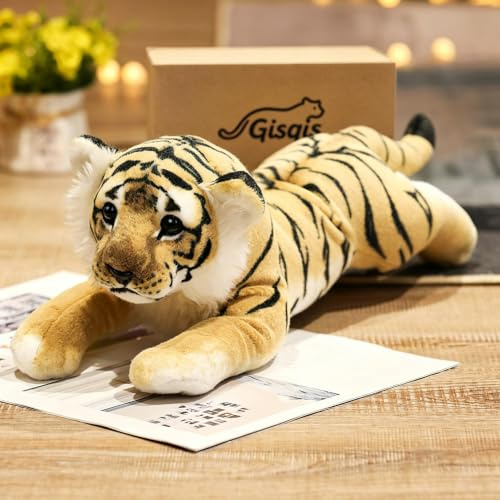 Tiger Kuscheltier Niedliches Stofftier Tiger Plüschtier für Jungen 38CM | Süßes Kuscheltier Tiger, Realistic Stofftier Tiger Plüschtier, Weihnachten Geburtstags Geschenk für Mädchen Kinder Erwachsene