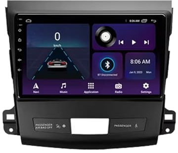 Pantalla Radio para Mitsubishi Outlander 2006-2012 Android 15 9 Pulgadas Multimedia Pantalla con BT GPS WiFi Radio Backup Camera para, 4 Core 2G+64G