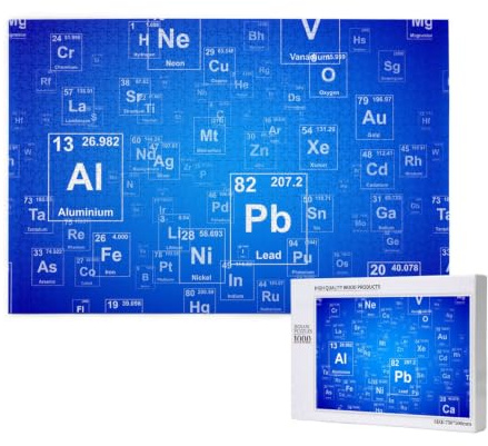 Anspruchsvolle Puzzles für Erwachsene, 1000-Teile-Puzzle, Lustiges Periodensystem der Elemente für Naturwissenschaftslehrer