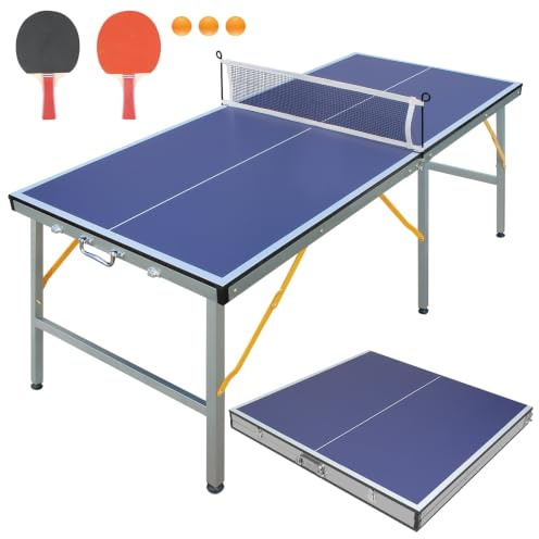 ZERRO Bordtennisbord hopfällbar inomhus, 15 mm tjock MDF, 274 x 152,5 x 76 cm, internationell standardstorlek inkl. nät, bordtennisbord, ping pongbord