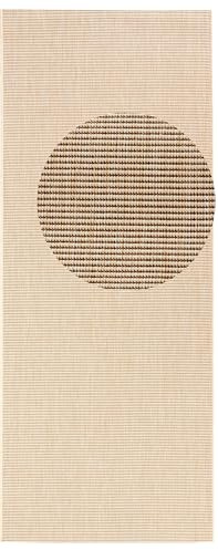 NORTHRUGS Indoor and Outdoor Rug Match 80 x 200 cm - Weatherproof Modern Plain All-Over Plain Design Runner for Balcony Patio Garden Conservatory Living Room Rug Waterproof in Beige
