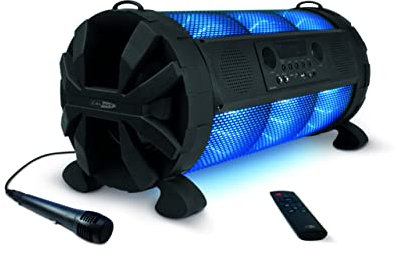 Caliber Karaoke Set - Partybox mit Mikrofon - Bluetooth - USB - SD - Kabellos für bis zu 8 Stunden - 60W - Mit Trageriemen - Mehrfarbig - 620 x 260 x 295 mm