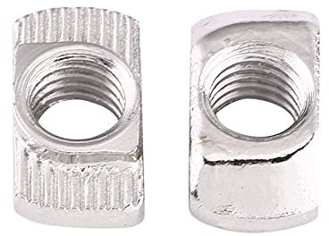 50pcs M5 T-slot Tuercas Tuercas de Cabeza de Martillo Tuercas de Acero al Carbono Tuercas EU30-M5