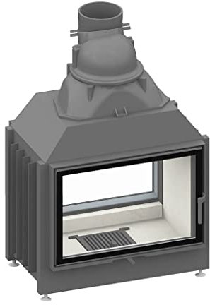 9 kW Tunnel-Kamineinsatz Schmid Lina TV 7351 s - Moderner Durchsicht-Kamin - Beide Türen schwenkbar