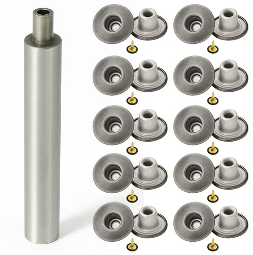 WedDecor Messing 14mm Knöpfe Jeans Easy Fit für Jeans, Jacken, Projekt Basteln Reparatur, Scrapbooking Gunmetal - Aus Rotguss, Jeans Button and Hand Tool