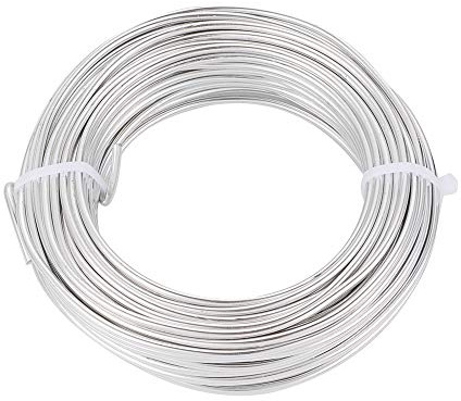 PandaHall - Filo in alluminio da 30 metri con spessore di 3.5 mm, per lavori manuali (argento)
