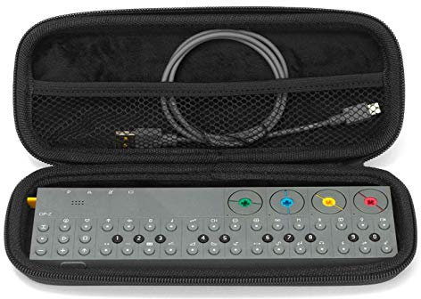 Analog Cases Glide Case für Teenage Engineering OP-Z oder vergleichbare Synthesizer (Transporttasche/Etui gefertigt aus wasserdichtem Kunstleder, mit robustem Gummitragegriff), Schwarz