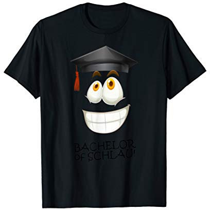 Bachelor of Schlau Comic Hut Absolvent Student Spruch Uni T-Shirt