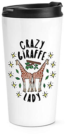 Crazy Giraffe Lady Stars Travel Mug Cup