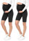 Be Mammy Leggings Courts de maternité Confortables en Coton Pantalons de maternité pour l'été Legging Court Grossesse Maternité 2Pack BE20-228 (2Pack Noir/Noir M)