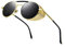 ANDOILT Steampunk Sonnenbrille Herren Damen Runde Retro Vitage Sonnenbrillen UV400 Schutz Metall Rahmen Gold Rahmen Graue Linse