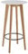 Wohnling Stehtisch 60x110x60 cm Weiß Rund, Bartisch für 4 Personen, Moderner Tisch für Bar, Design Partytisch Holz, Hochtisch Eiche Skandinavisch