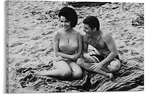 MMMU Frankie Avalon und Annette Funicello Poster, dekoratives Gemälde, Leinwand, Wandkunst, Kunstdruck, Wohnzimmer, Schlafzimmer, ästhetische Poster, 20 x 30 cm