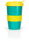 Mahlwerck Kaffeebecher to go aus Porzellan, Thermobecher, Isolierbecher, Coffeetogo Becher, auslaufsicherer Deckel BPA-Frei, 400 ml, glossy Lagoon Blue, Blau