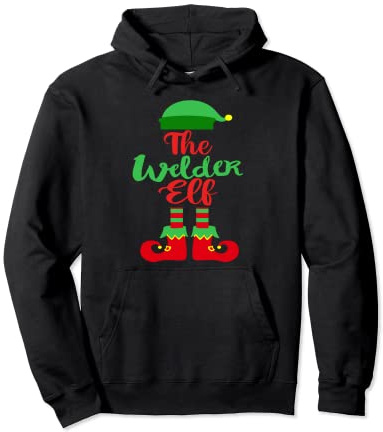 The Welder Elf Welding Christmas Outfit Pullover Hoodie