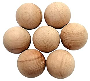 JIHUOO 50 Stück Runde Holzkugeln ohne Bohrung Kugel aus Holz Bastelkugeln Holzperlen Bastelperlen für Basteln Schmuckherstellung 30mm