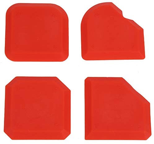 Dissolvant de Mastic en Silicone, 4 Pièces/ensemble de Finition Lisse, Grattoir, Outil de Calfeutrage, Applicateur de Mastic en Silicone Multi-bords, Outil de Finition de Mastic en Silicone Utilisé