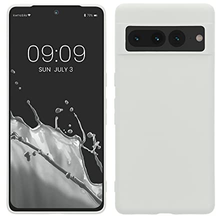 kwmobile Hülle für Google Pixel 7 Pro TPU Case - Handyhülle unterstützt kabelloses Laden, Flexible Schutzhülle, gummiertes Cover in Weiß matt