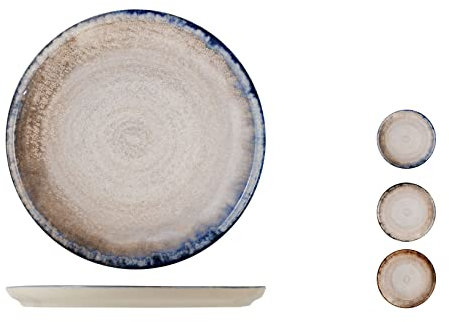 H&H Artisanal Teller aus Steinwerk, verschiedene Farben, 27 cm, Handwerkskunst