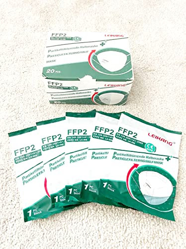 20 bis 1000 stück LEIKANG FFP2 Filtering Half Maske 1er verpacken mit CE 0370 EN149 :2001+A1:2009 (20)