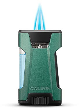 Colibri Rebel Sturmfeuerzeug - Jet Feuerzeug mit Doppel-Strahlflamme - Metallgehäuse - Windbeständig - Extragroßes Einstellrad - Sicher geliefert ohne Butangasfüllung, nach Belieben zu Hause auffüllen