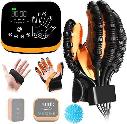 EMFOCU Aktualisierte Rehabilitations-Roboter-Handschuhe für Demenz, Schlaganfall, Hemiplegie-Patienten, Hand und Finger Funktion Reha, Hand-Therapie-Ausrüstung für Schlaganfall.