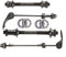 Fahrrad-Achse, Schnellspanner, , Mountainbike, Vorderachse, Werkzeug-Set, Fahrrad-Achse, vorne und hinten, mit 25 mm (1/4) Nabenlager für Mountain