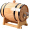 perfk 1L/1.5L/3L Botte di Vino Botte di Whisky, Grande Capacità con Rubinetto Botte di Vino in Quercia con Rubinetto con Supporto Botte di Vino in Quercia, 3L