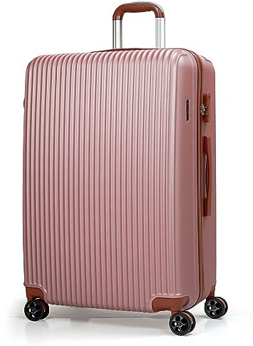 CALDARIUS Large Luggage | Durable Suitcases | Lightweight & Secure with Combination Lock | Smooth 4 Dual Spinner Wheels | Ideal Travel Bag & Luggage Sets (Rose, Large 28'')