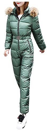 Skisuit Damen Einteiliger - Skianzug Damen Einteiler Schneeanzug Ski-Overall Hoodie Winter Warm Schnee Skianzüge Outdoor Sports Schneeanzüge Frauen Wasserdicht Snowboard Skisuit Skifahren Sätze