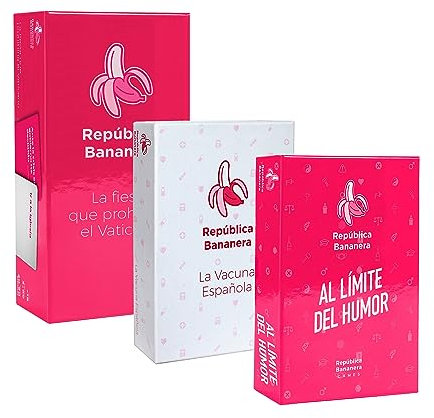 República Bananera - 550 Cartas - Juego de Cartas para Fiestas - Juegos de Mesa Adultos en Español - Risas con Amigos diversión Asegurada - De 3 a 15 Jugadores (Pack Completo República Bananera)