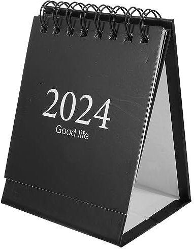 NUOBESTY Tischkalender 2024 Englischer Kleiner Tischkalender Tischkalender Mini-Kalender Kalenderplaner 2023–2024 Büro-Monatskalender Für Heimbüro