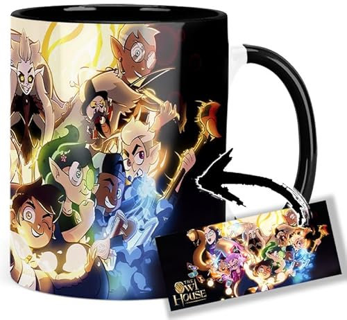 The Owl House Tasse Innen & Henkel Schwarz Keramikbecher Mug