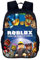 Ubephant Roblx Rucksack, Roblx Kinderrucksäcke, Rucksack Kind Robllx Blau Cartoon Rucksäcke Roblox Geschenk für Mädchen und Jungen