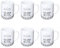 Lot de 6 Mugs Grand Hôtel 30cl Blanc