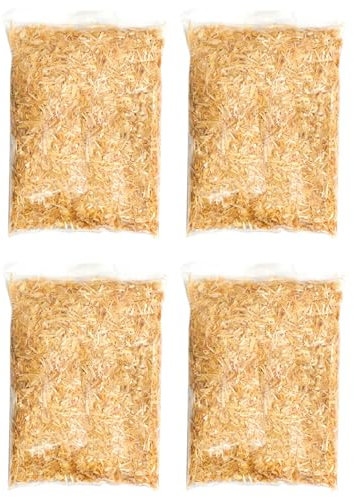 ACAN Tradineur - Pack de 4 Bolsas de Paja triturada para belén - Accesorio para decoración en el Nacimiento - Ideal para los últimos Detalles