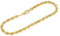 NKlaus 19cm Armband Zopfkette 333 Gelb Gold 8 Karat Kordel hohl 4,5mm Breit Armkettchen 15684